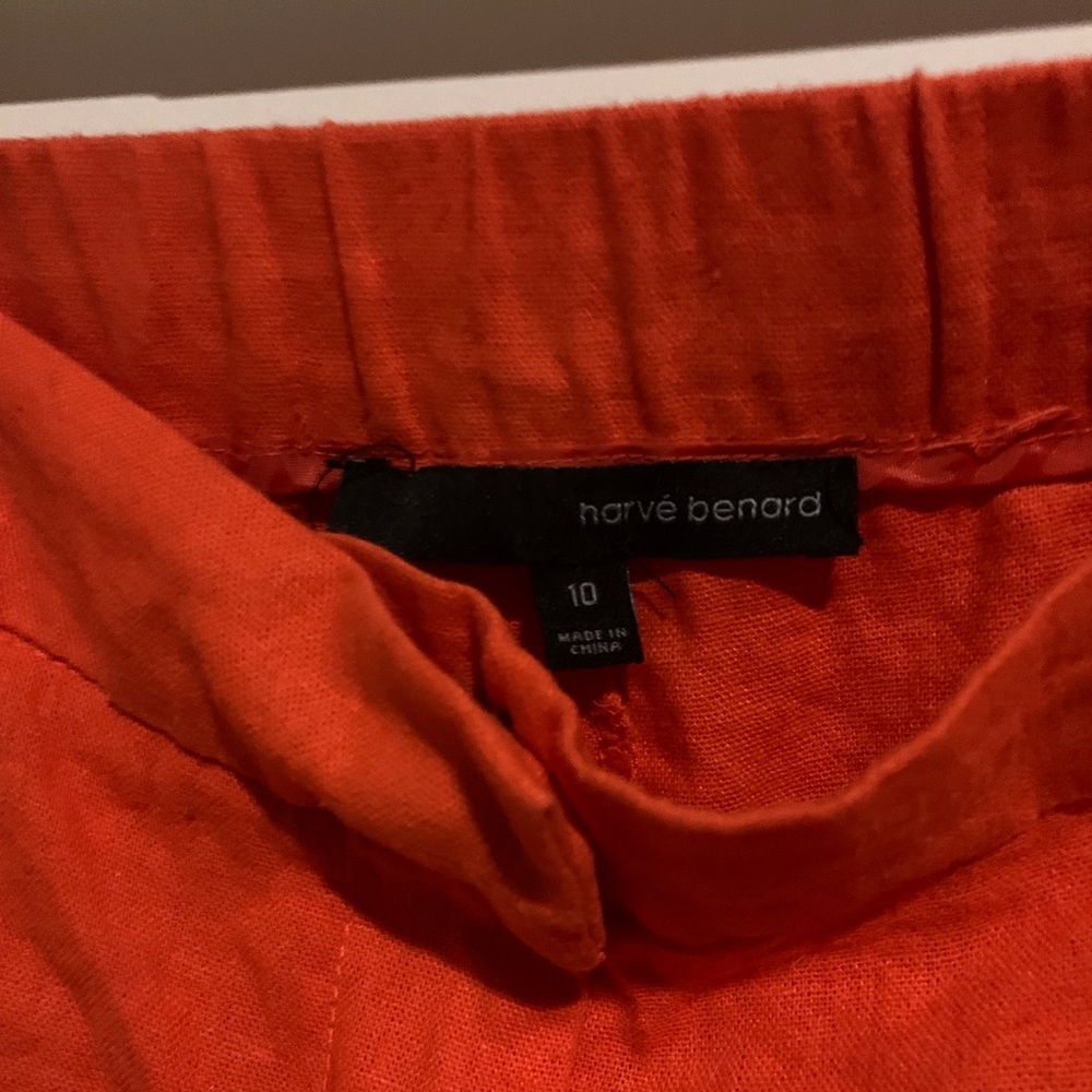 NWT Harve Benard Red Linen Shorts - Picture 4 of 6